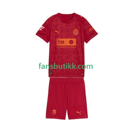 Fotballdrakt Valencia CF Barn Bortetrøye 2025-2026 Kortermet